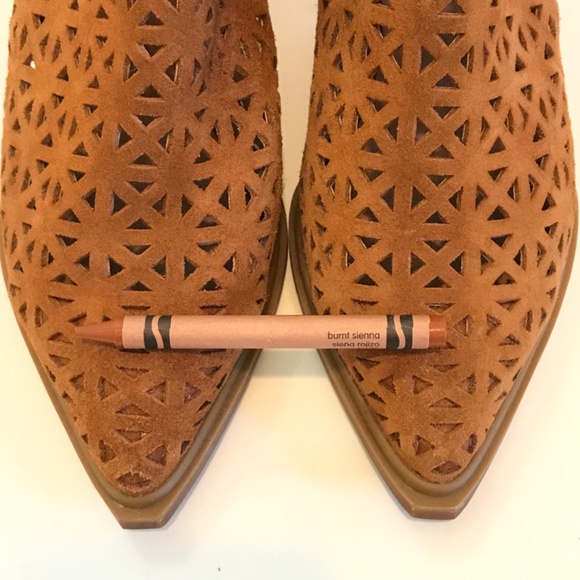 SBICCA Suede Ankle Boots Bohemian Chunky Block Heel Booties Women’s Size 7 - Picture 2 of 16